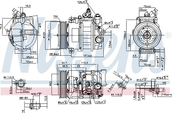 Nissens 890322 - Kompressori, ilmastointilaite inparts.fi