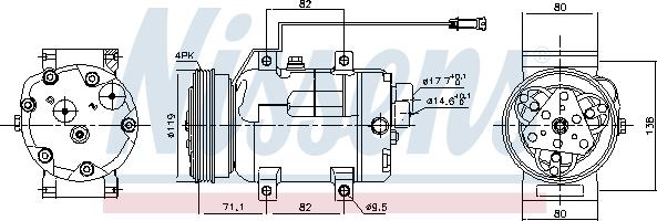 Nissens 89029 - Kompressori, ilmastointilaite inparts.fi