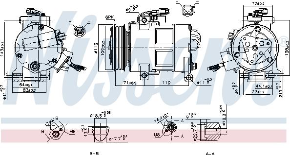 Nissens 890249 - Kompressori, ilmastointilaite inparts.fi