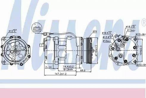 Nissens 89025 - Kompressori, ilmastointilaite inparts.fi