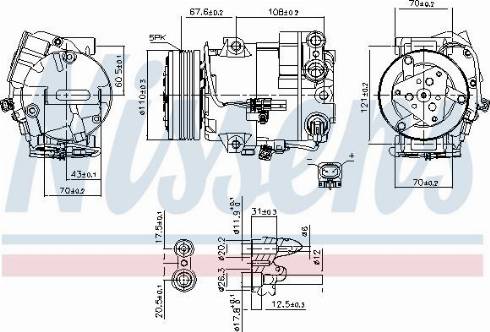 Nissens 890268 - Kompressori, ilmastointilaite inparts.fi