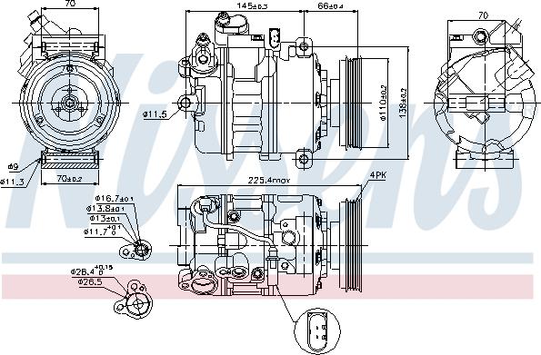 Nissens 89023 - Kompressori, ilmastointilaite inparts.fi