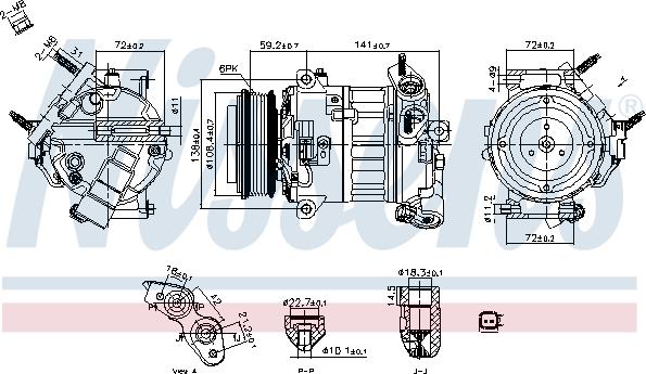 Nissens 890796 - Kompressori, ilmastointilaite inparts.fi