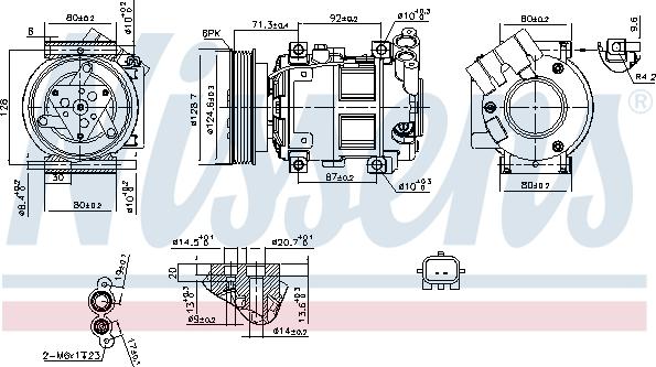 Nissens 890742 - Kompressori, ilmastointilaite inparts.fi