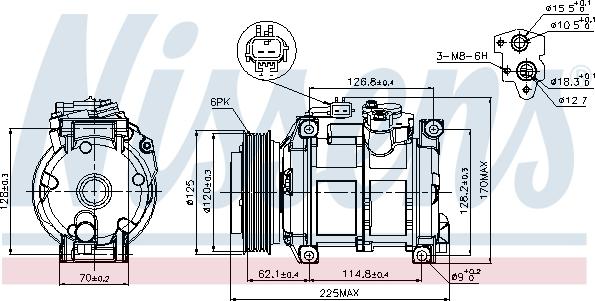 Nissens 89074 - Kompressori, ilmastointilaite inparts.fi