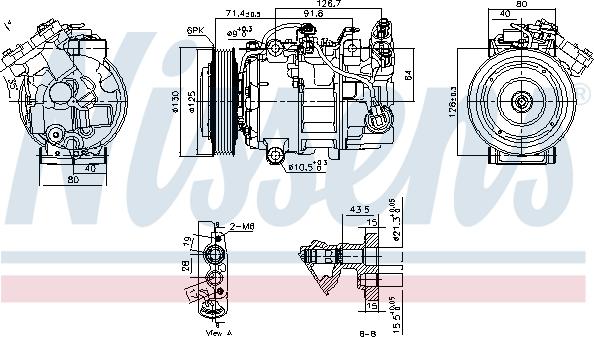 Nissens 890763 - Kompressori, ilmastointilaite inparts.fi