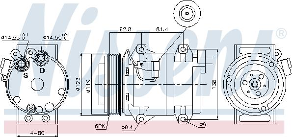 Nissens 89070 - Kompressori, ilmastointilaite inparts.fi