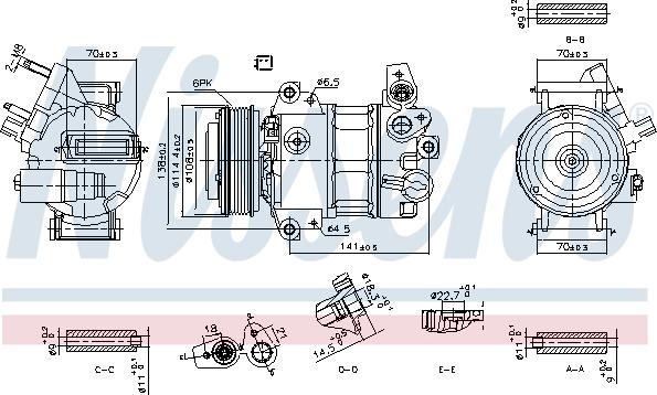 Nissens 890786 - Kompressori, ilmastointilaite inparts.fi