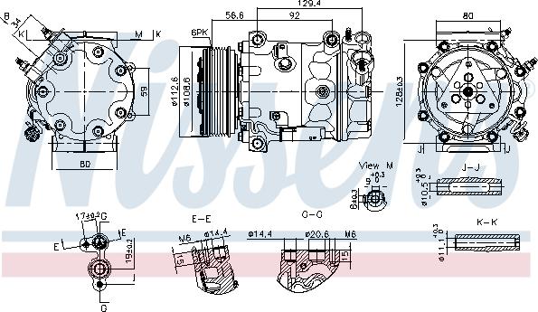 Nissens 890780 - Kompressori, ilmastointilaite inparts.fi