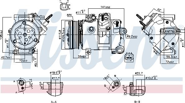 Nissens 890772 - Kompressori, ilmastointilaite inparts.fi