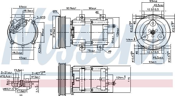 Nissens 89191 - Kompressori, ilmastointilaite inparts.fi