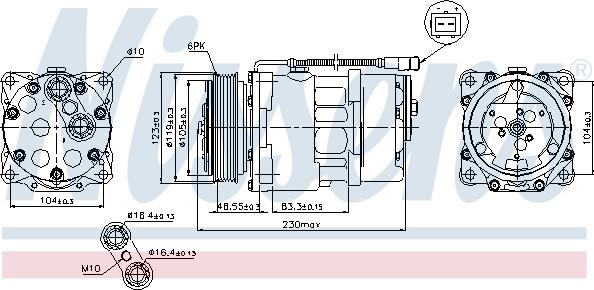 Nissens 89192 - Kompressori, ilmastointilaite inparts.fi