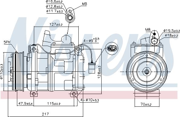 Nissens 89147 - Kompressori, ilmastointilaite inparts.fi