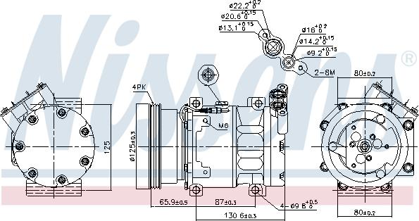 Nissens 89164 - Kompressori, ilmastointilaite inparts.fi