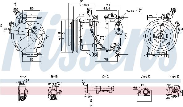 Nissens 891095 - Kompressori, ilmastointilaite inparts.fi