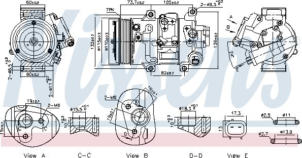 Nissens 891069 - Kompressori, ilmastointilaite inparts.fi