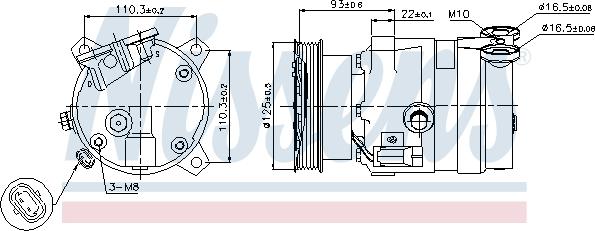 Nissens 89106 - Kompressori, ilmastointilaite inparts.fi