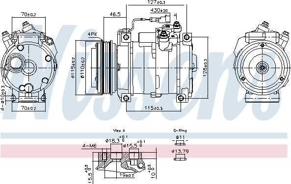 Nissens 891005 - Kompressori, ilmastointilaite inparts.fi