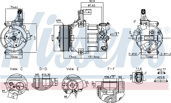 Nissens 891034 - Kompressori, ilmastointilaite inparts.fi