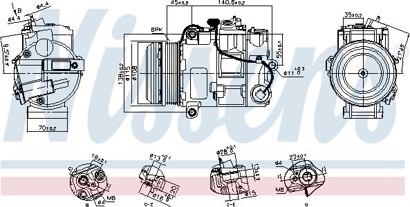 Nissens 891031 - Kompressori, ilmastointilaite inparts.fi