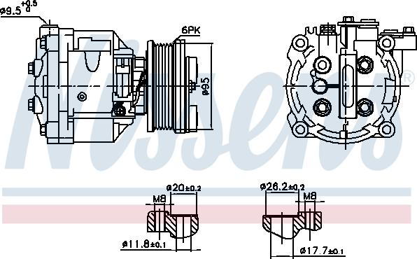 Nissens 891078 - Kompressori, ilmastointilaite inparts.fi