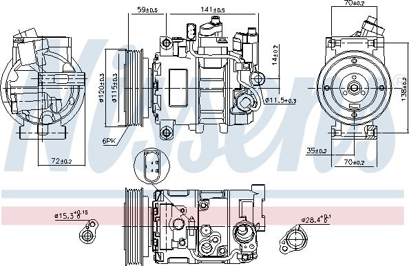 Nissens 89111 - Kompressori, ilmastointilaite inparts.fi