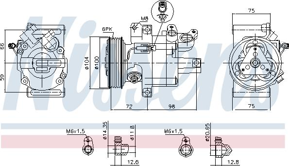 Nissens 89399 - Kompressori, ilmastointilaite inparts.fi