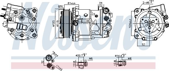 Nissens 89398 - Kompressori, ilmastointilaite inparts.fi