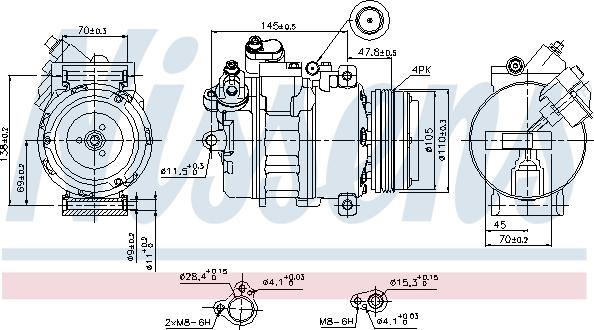 Nissens 89341 - Kompressori, ilmastointilaite inparts.fi