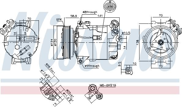 Nissens 89343 - Kompressori, ilmastointilaite inparts.fi