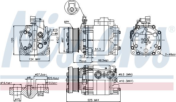 Nissens 89354 - Kompressori, ilmastointilaite inparts.fi