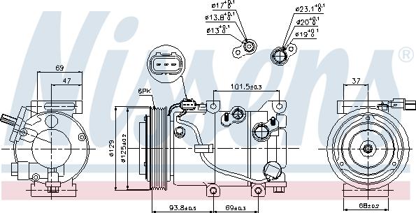 Nissens 89306 - Kompressori, ilmastointilaite inparts.fi