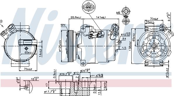 Nissens 89308 - Kompressori, ilmastointilaite inparts.fi