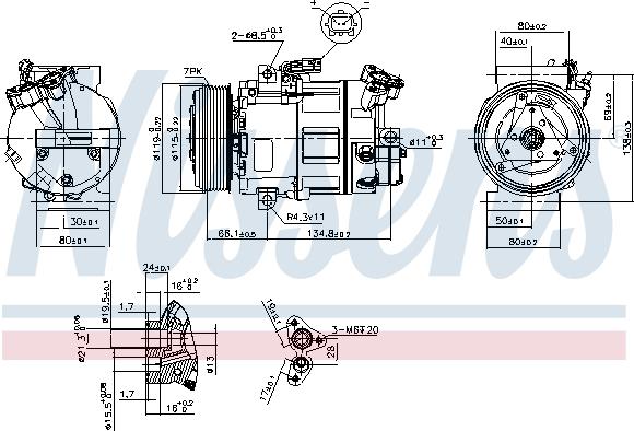 Nissens 89313 - Kompressori, ilmastointilaite inparts.fi