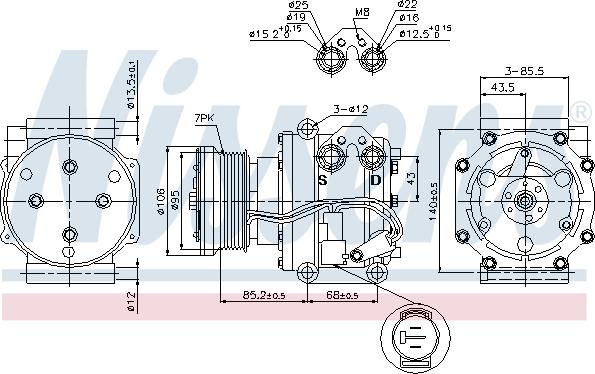 Nissens 89331 - Kompressori, ilmastointilaite inparts.fi