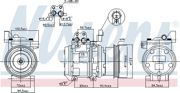 Nissens 89299 - Kompressori, ilmastointilaite inparts.fi