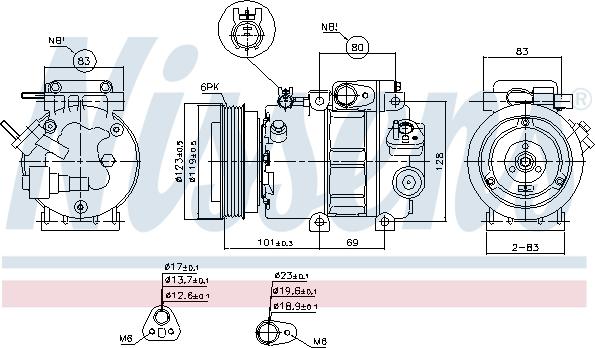 Nissens 89293 - Kompressori, ilmastointilaite inparts.fi