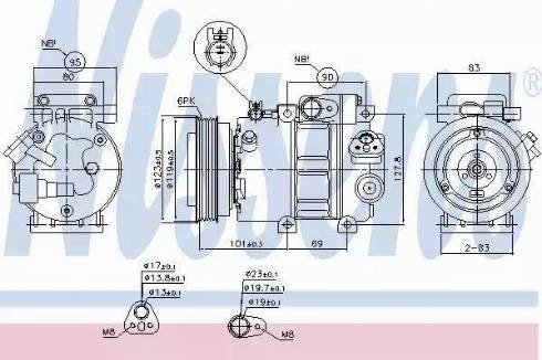 Nissens 89297 - Kompressori, ilmastointilaite inparts.fi