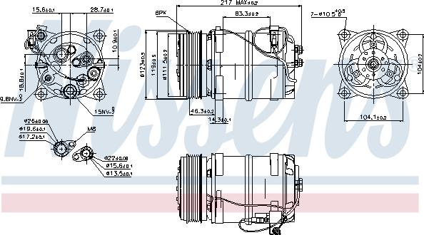 Nissens 89249 - Kompressori, ilmastointilaite inparts.fi