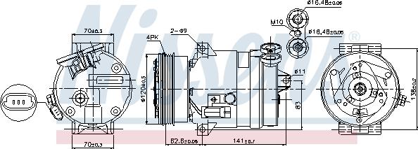 Nissens 89258 - Kompressori, ilmastointilaite inparts.fi