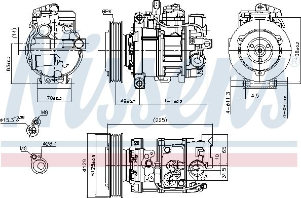 Nissens 89209 - Kompressori, ilmastointilaite inparts.fi