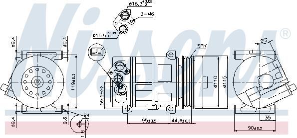 Nissens 89202 - Kompressori, ilmastointilaite inparts.fi