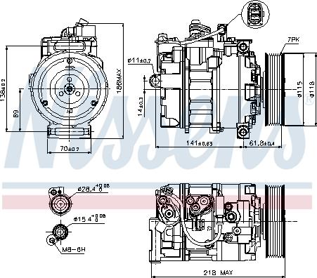 Nissens 89210 - Kompressori, ilmastointilaite inparts.fi