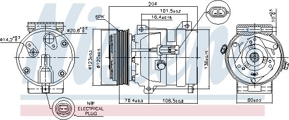 Nissens 89217 - Kompressori, ilmastointilaite inparts.fi