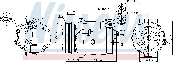 Nissens 89284 - Kompressori, ilmastointilaite inparts.fi