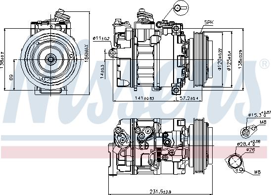 Nissens 89231 - Kompressori, ilmastointilaite inparts.fi