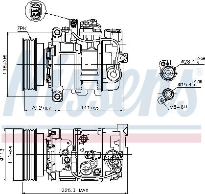 Nissens 89237 - Kompressori, ilmastointilaite inparts.fi