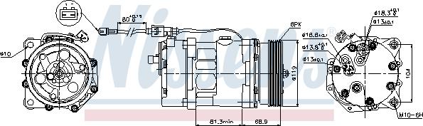 Nissens 89224 - Kompressori, ilmastointilaite inparts.fi