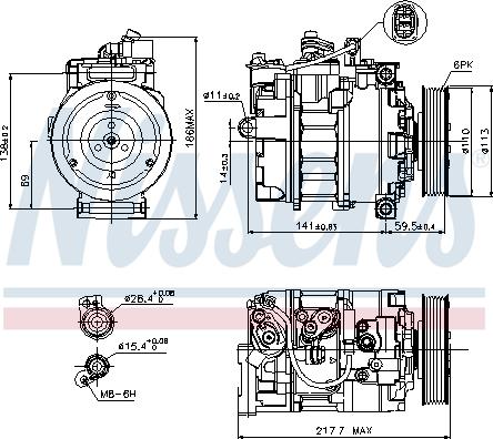 Nissens 89223 - Kompressori, ilmastointilaite inparts.fi