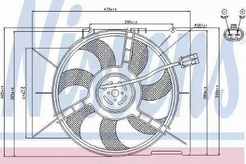 Nissens 85595 - Tuuletin, moottorin jäähdytys inparts.fi